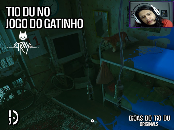 Tio Du no jogo do gatinho, “Stray”